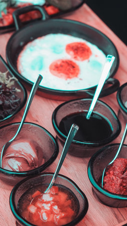 Traditional breakfast with fresh ingredientsの写真素材