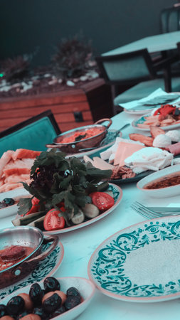 Traditional breakfast with fresh ingredients
