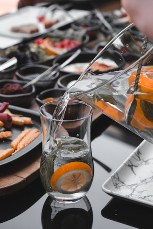 Traditional breakfast with fresh ingredientsの写真素材