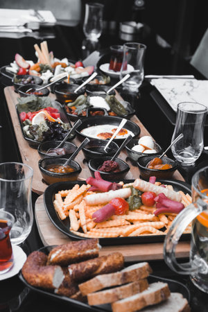 Close-up of a homemade breakfast spread
