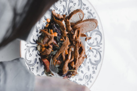 Tasty appetizing classic pasta with a delicious sauce.