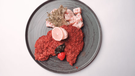 Delicious schnitzel served with french fries