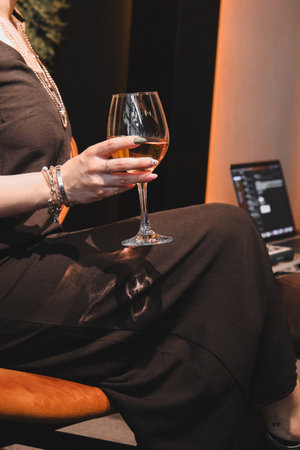 Red, white and rose wine glassesの写真素材