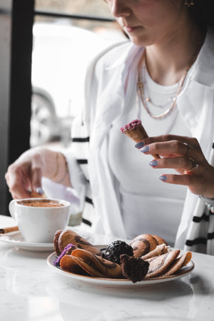 cookies with dark chocolate chipsの写真素材