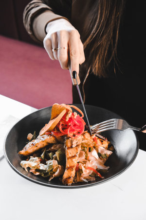 Fresh salad plate with mixed greens