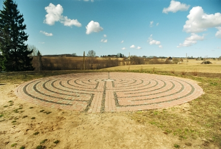 outdoor labyrinthの写真素材