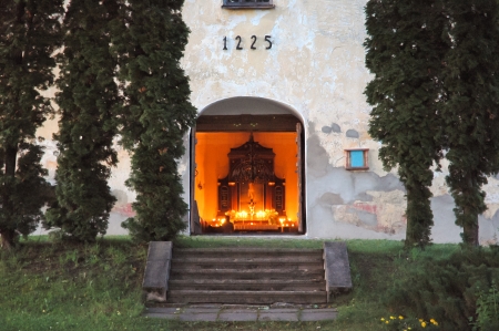 old church in Latviaの写真素材