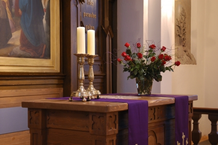 lutheran church altar on lentのeditorial素材