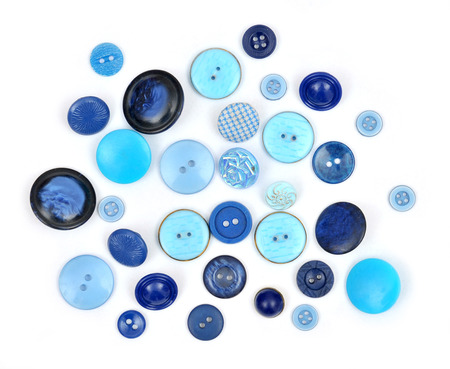 blue sewing buttonの写真素材