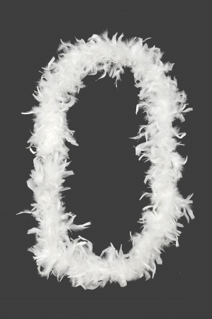 Letter  O of feather boa alphabetの写真素材