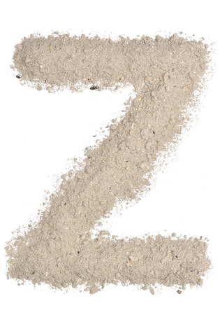 Letter Z made of ashesの写真素材