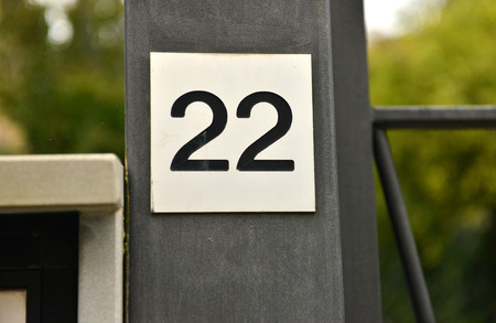 house address number twenty-twoの写真素材