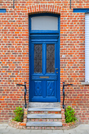 blue front doorの写真素材