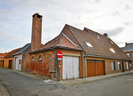 View of a small Belgium village Watouの写真素材