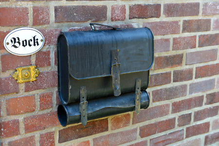 Mail box as a back bagの写真素材