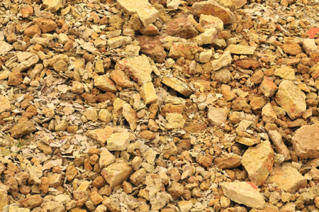 crushed dolomite or sandstone stones