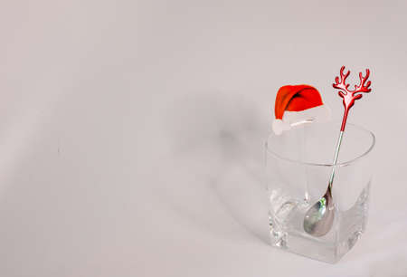 New Year's glass with antlersの写真素材