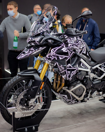 EICMA NOVEMBER 2021, Triumph Motorcycle on display the MOTOR EICMA 2021 at Fiera Milano