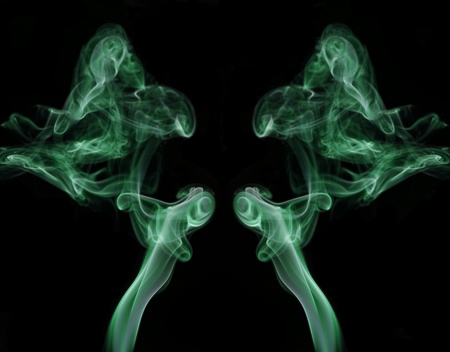 The green sculp of smokeの写真素材