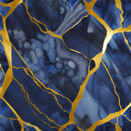 Elegant abstract background with gold and dark blue marble texture.Abstract fluid art with swirling deep blue dark purple and gold patterns glossy metallic texture resembling cosmic nebulaの素材