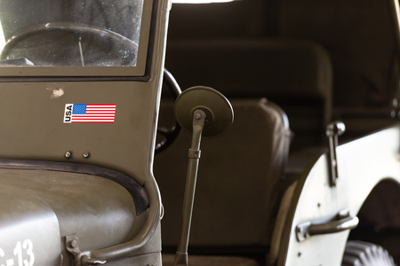 The American military jeep. The old car - good and now.の写真素材