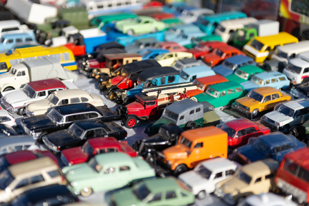 Flea market. Cars model. For collectors of little cars. Toys for adults.のeditorial素材