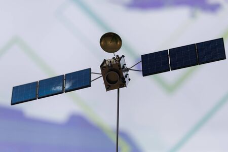 Satellite repeater Internet signal.の写真素材
