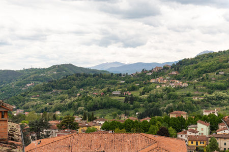 Tuscany. A village in a valley near the town of Barga. An old hill town in Italy.
