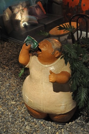 Fat and Beer Sculpture の写真素材