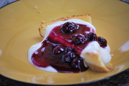 Blueberry cheese cakeの写真素材