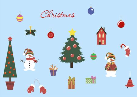 Christmas vector set. For design.のイラスト素材