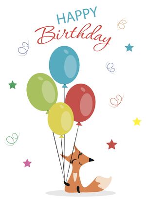 Happy Birthday. Postcard. Invitation. Background. Wallpaper.のイラスト素材