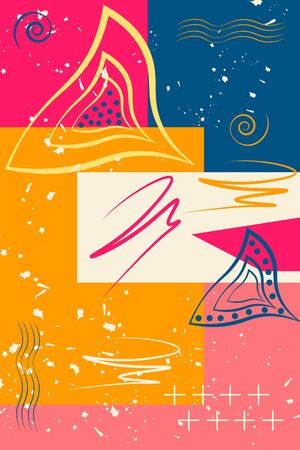 Abstract geometric background. Geometric abstraction and shapes.のイラスト素材