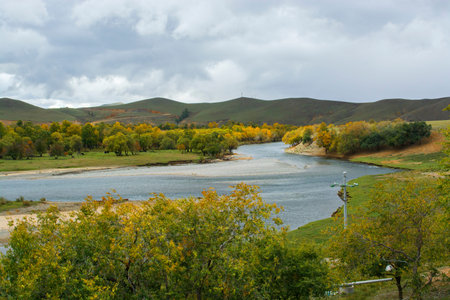 Landscapes and views in Gorkhi-Terelj National Park, Mongolia. Autumn season in Mongolia, Beautiful...