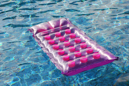 Mattress in pool