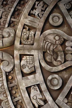 Ancient aztec calendarの写真素材