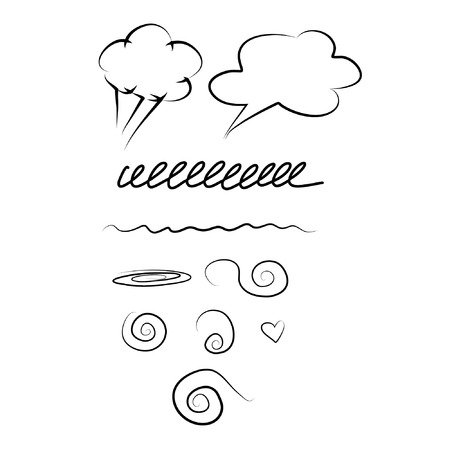 Set of hand-drawn vector elements のイラスト素材