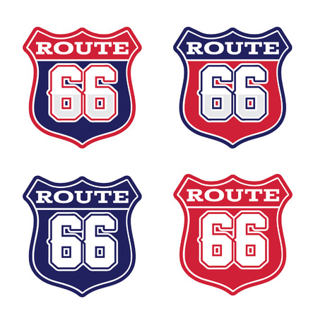 Route 66 highway signのイラスト素材