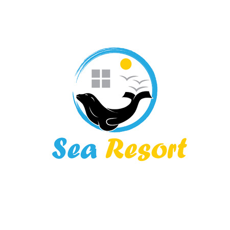 sea resort illustrationのイラスト素材