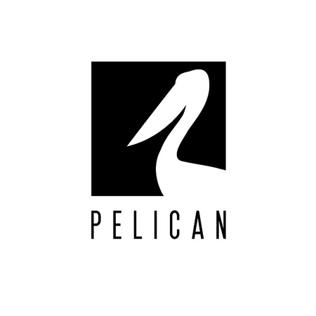 pelican vector design templateのイラスト素材