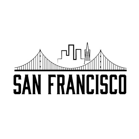  San Francisco skyline illustrationのイラスト素材