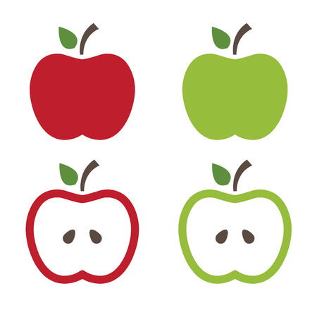 Illustration of apples .Vectorのイラスト素材