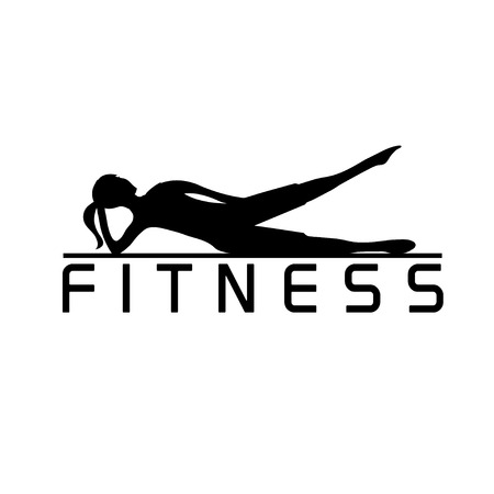 woman of fitness silhouette character vector design templateのイラスト素材