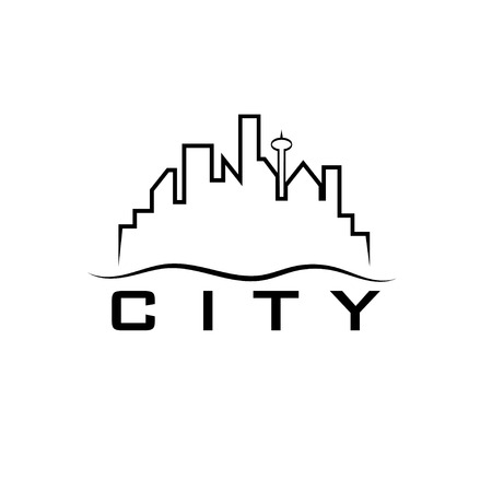 city skyline vector design templateのイラスト素材