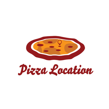 pizza location concept vector design templateのイラスト素材