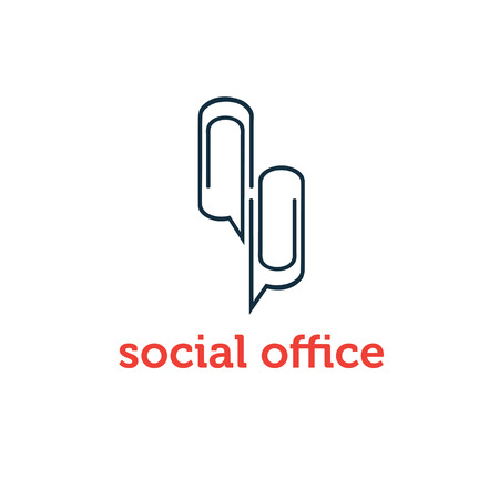 social office concept vector design templateのイラスト素材