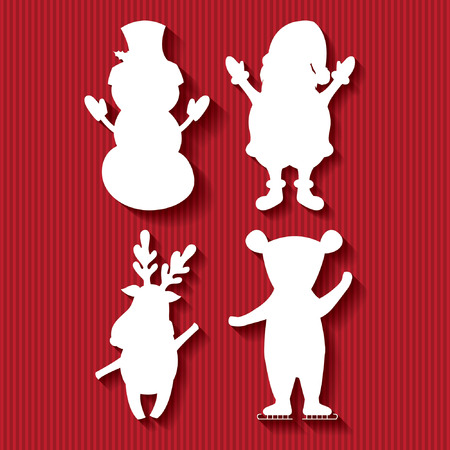 Illustration of Christmas figures. Vectorのイラスト素材