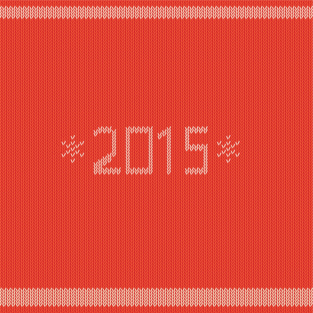 New year greeting card with knitted texture.Vectorのイラスト素材