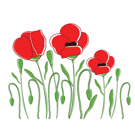 Illustration set of beautiful colour flowers. Vectorのイラスト素材