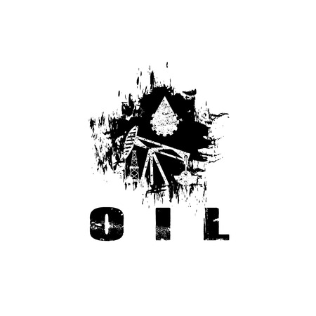 oil industry grunge vector design templateのイラスト素材